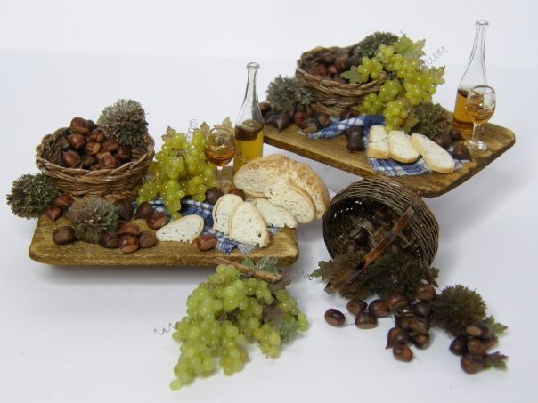 CDHM Artisan Elisabetta Croce of Le Molecole, 1:12 dollhouse miniature foods, italian foods, polymer clay