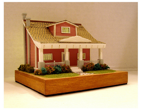 Crafters cottage in 144 scale by CDHM Artisan Lauretta Carroll of Midnight Magic Miniatures