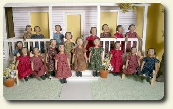 Polymer clay Hitty dolls by Paulette Morrissey