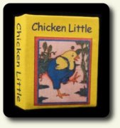 CDHM artisan Pat Carlson creating under the business name of Pat Carlson Miniature created dollhouse miniature book of Chicken Little 1:12 scale 