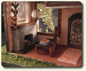 CDHM artisan Pat Carlson creating under the business name of Pat Carlson Miniature creates dollhouse miniature dollhouses in 144 scales including ooak furnishings in 144 scale