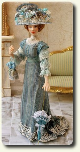 CDHM and IGMA artisan Elisa Fenoglio creates porcelain dressed dolls in dollhouse scale