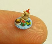1:48 scale teddy bear birthday picnic by CDHM Artisan Courtney Strong of Courts Miniatures