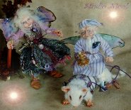 CDHM artisan Sharon May Nicolof Studio Nicol makes fairy and fae art dolls in 1:12 scale miniatures