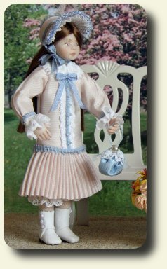 CDHM artisan Vynette van der Heijden creates handmade sculpted and dressed 1:12 dolls in dollhouse scale