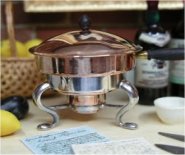 CDHM Miniature Forum member Catherine (maryheartline3) creates 1:12 scale silver and copper food vessel