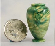 CDHM artisan Mike Juza of Juza Miniatures creates 1:12, 1/24 and 1/2 scale turned vases and goblets for the dollhouse miniatures