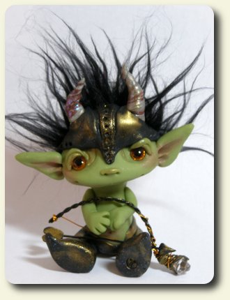 CDHM artisan Amber Matthies creating under the business name of Trollflings creates fantasy art dolls and trolls