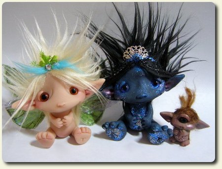 CDHM artisan Amber Matthies creating under the business name of Trollflings creates fantasy art dolls and trolls