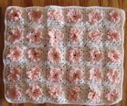 CDHM Artisan 1:12 pink afghan by Michelle Osinski in 1:12 scale