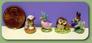 CDHM artisan Linda Master creating under the business name of Miracle Chicken Miniatures carving wooden dollhouse miniature dolls, fairy, fairies, hitty and animals
