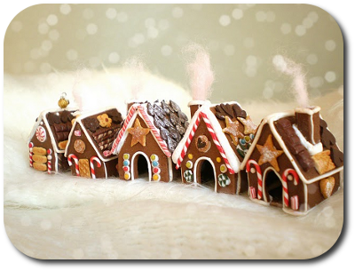 CDHM category feature, CDHM The Miniature Way, December 2010 Christmas Gingerbread houses, 1:12, 1:24, 144 scale