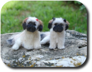 CDHM Artisan Lucy Maloney creates polymer clay animals including dogs of all breeds 1:12 scale dollhouse scale miniature