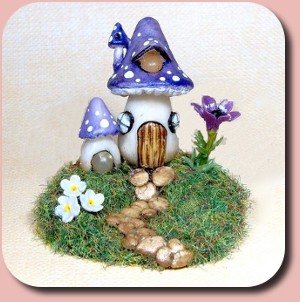 CDHM Artisan Loredana Tonetti creating under the business name of Lory's Tiny Creations creating whimsical fairy dollhouse miniatures