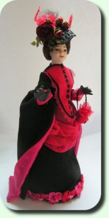 CDHM Artisan Mary Williams creates handmade sculpted 1:12 dolls in dollhouse scale including character dolls