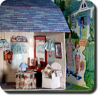 CDHM Artisan Ann Vanture creating dollhouse miniatures from printed high quality paper