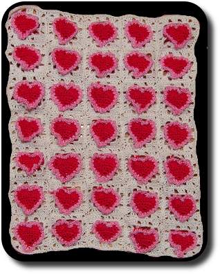 CDHM Artisan Michelle Osinski of Tiffsniffer's Tiny Things creates hand crocheted 1:12 scale bedding, including blankets from micro crochet stitches