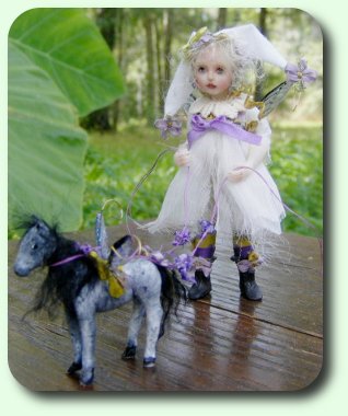 CDHM Artisan Kim Fillio hand sculpts 1:12 dolls and fairies in dollhouse scale