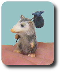 CDHM Artisan Kristy Taylor creating dollhouse miniatures animals in 1:12 scale