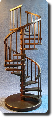 CDHM Artisan Don Lorenzen makes 1:12 handmade spiral staircases and staircase kits for the dollhouse