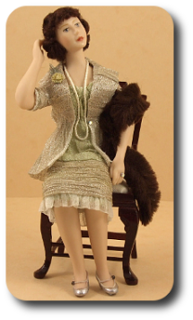 CDHM Artisan Georgina Ritson hand sculpts 1:12 character dolls
