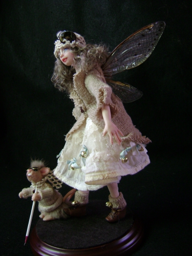CDHM Gallery of Judy Raley of Once We Were Faeries making one of a kind hand sculpted fairies, collectible art dolls, mermaids, pixies and frogs, dressed and wigged dolls