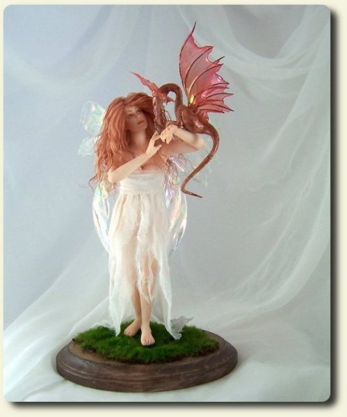 CDHM artisan Phyllis Morrow art dolls and polymer clay dragons