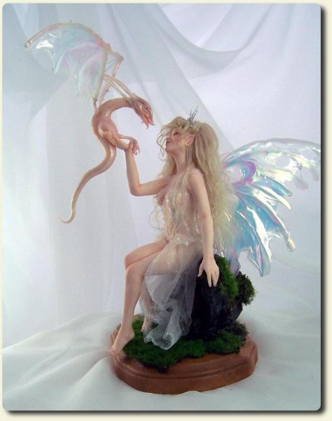 CDHM artisan Phyllis Morrow art dolls and polymer clay dragons