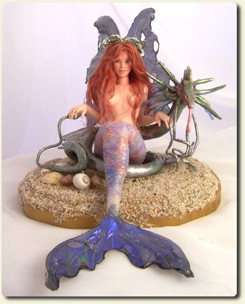 CDHM artisan Phyllis Morrow art dolls and polymer clay dragons