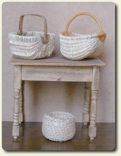 CDHM artisan Lidi Stroud 1:12 scale handmade baskets