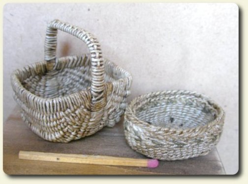 CDHM artisan Lidi Stroud 1:12 scale handmade baskets