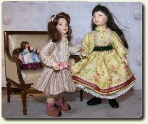 CDHM artisan Beatrice Thierus 1:12 scale porcelain dolls