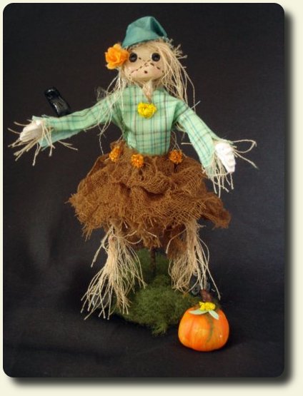 CDHM artisan Cheri Voellmann of Polkadot Toadstool, miniature sculpted art dolls