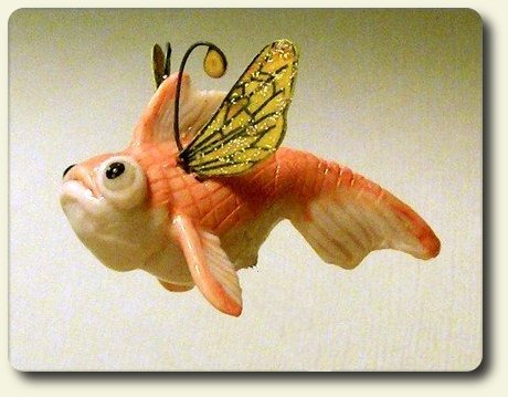 CDHM artisan Aleah Klay, 1:12 miniature sculpted fish, fantasy sculptures