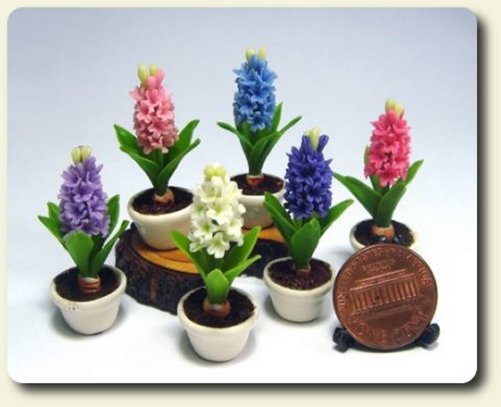 Hyacinths by CDHM artisan Pimsiri Sukkerd of Bee Tree Minis