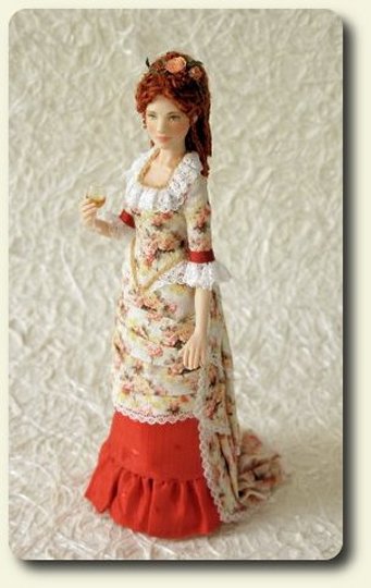 CDHM artisan Elisa Fenoglio, miniature porcelain dolls in 1:12 scale