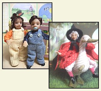 CDHM and IGMA artisan Julie Campbell of Bellabelle Dolls, dollhouse miniature artdolls, all hand sculpted