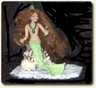 CDHM category feature, Mermaid artdolls by Diana Noch in dollhouse miniatures