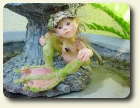 CDHM category feature, Mermaid artdolls by Judy Raley of Once We Were Faeries in dollhouse miniatures