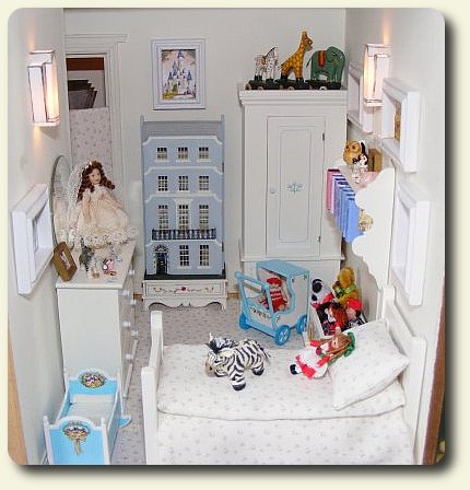 Customized 1:12 Scale Art Deco Dollhouse by Katina Beales