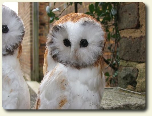 Commissioned barn owls for Director Ru Hasanov, for movie Force Majeure by CDHM and IGMA artisan Stephanie Brown of Long Creek Studios