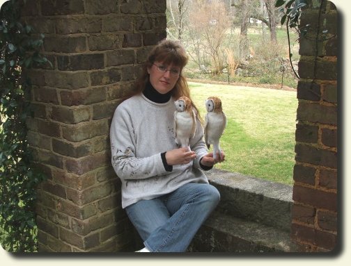 Commissioned barn owls for Director Ru Hasanov, for movie Force Majeure by CDHM artist Stephanie Brown of Long Creek Studios