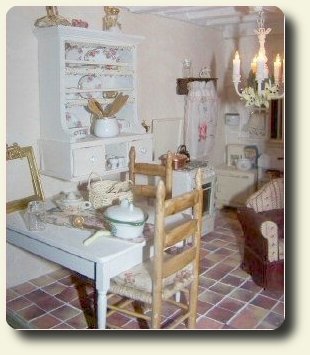 Customized 1:12 Scale Dollhouse by French artisan Beatrice Thierus