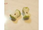 Cored polymer clay apples