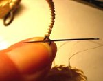 weave the thread threw the loop