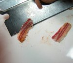 Curling and shaping the dollhouse breakfast bacon