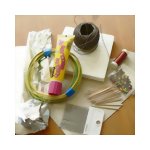 Supplies used to weave a baby cradle for your dollhouse Supplies used to weave a baby cradle