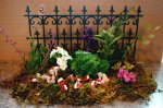 Completed flower garden and/or border for your dolls house or roombox