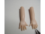 Creating detailed fingernails on the polymer clay hands