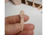 Showing how the polymer clay hand should look so far